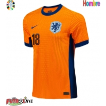 Camiseta Países Bajos Donyell Malen #18 Primera Equipación Eurocopa 2024 manga corta